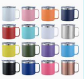 VACUUM INSULATED, STAINLESS STEEL MUG WITH LID